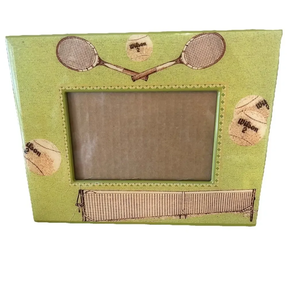 Dolce Mia Handmade Tennis Themed‎ Wilson Novelty Picture Frame 9.5”x7.5” USA